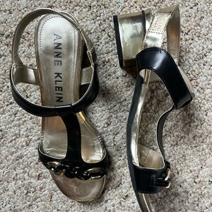 Low strappy heel by Anne Klein